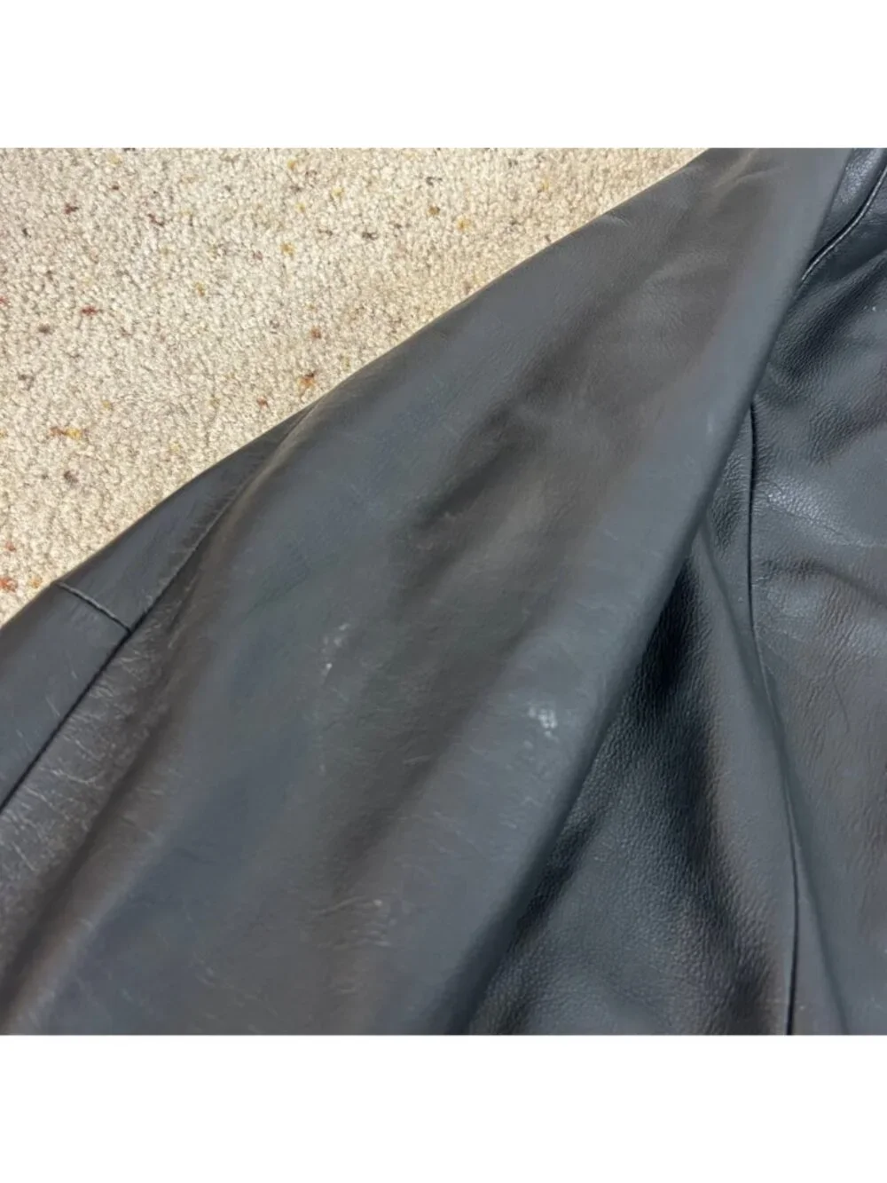 Vintage Preston & York Black Leather Bomber Jacket Classic Size XL Men's - Picture 4 of 7